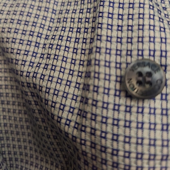 Versace men's long sleeve shirt blue /white 17 - Picture 4 of 5